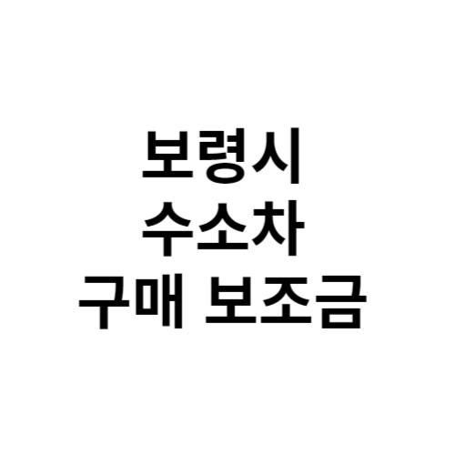 보령시 수소차 구매 보조금 증액 신청방법